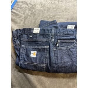 Mens Carhartt NWT Cat 2 FPA 2112 FR Flame‎ Resistant Dark Blue Jeans 40x30 Pants